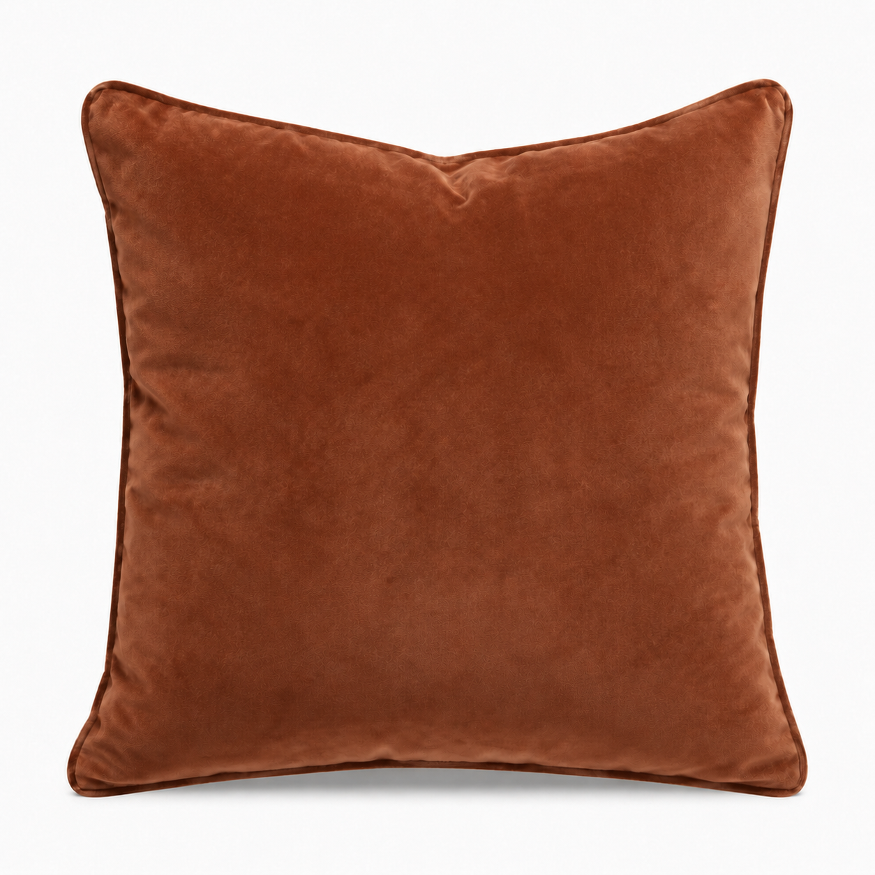 Cushion F+H Velvet Plain Rich Chocolate 45x45cm
