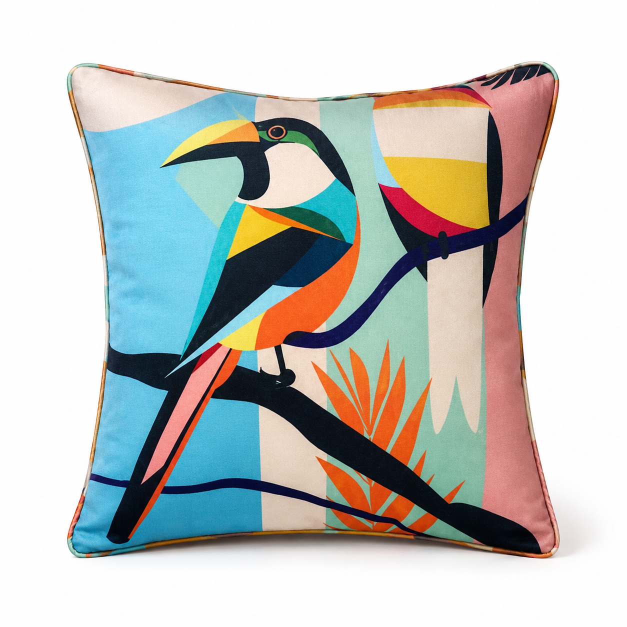 Cushion F+H Velvet Polly Parrot Pair Available Early Oct