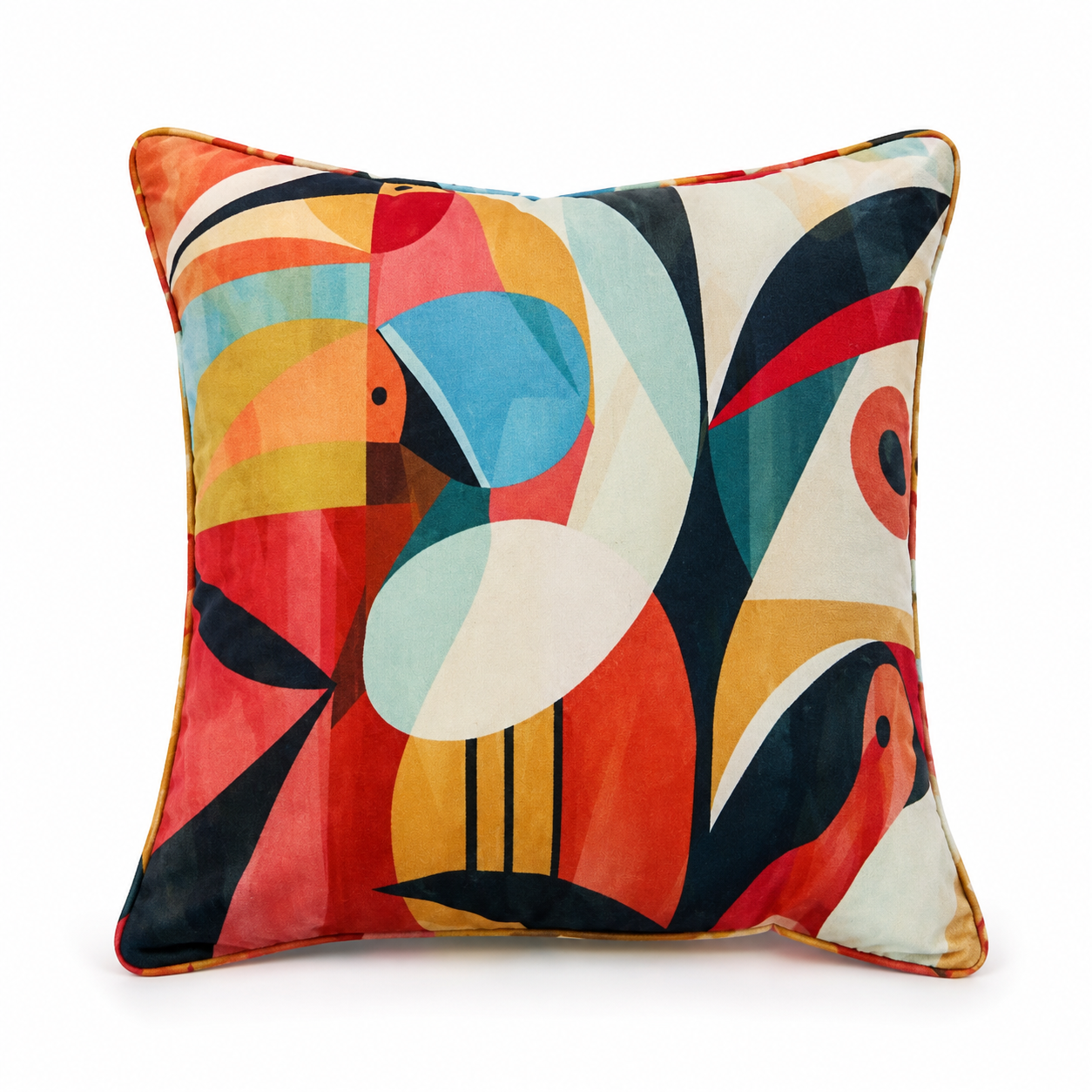 Cushion F+H Velvet Polly Parrot Trio Available Early Oct