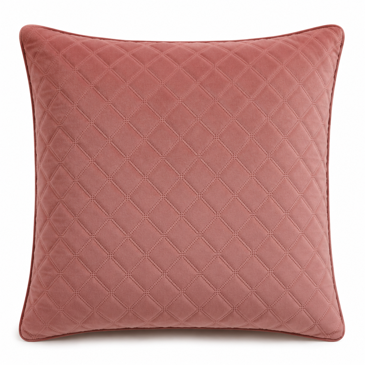 Cushion F+H Quilted Velvet Rose Quartz 50x50cm