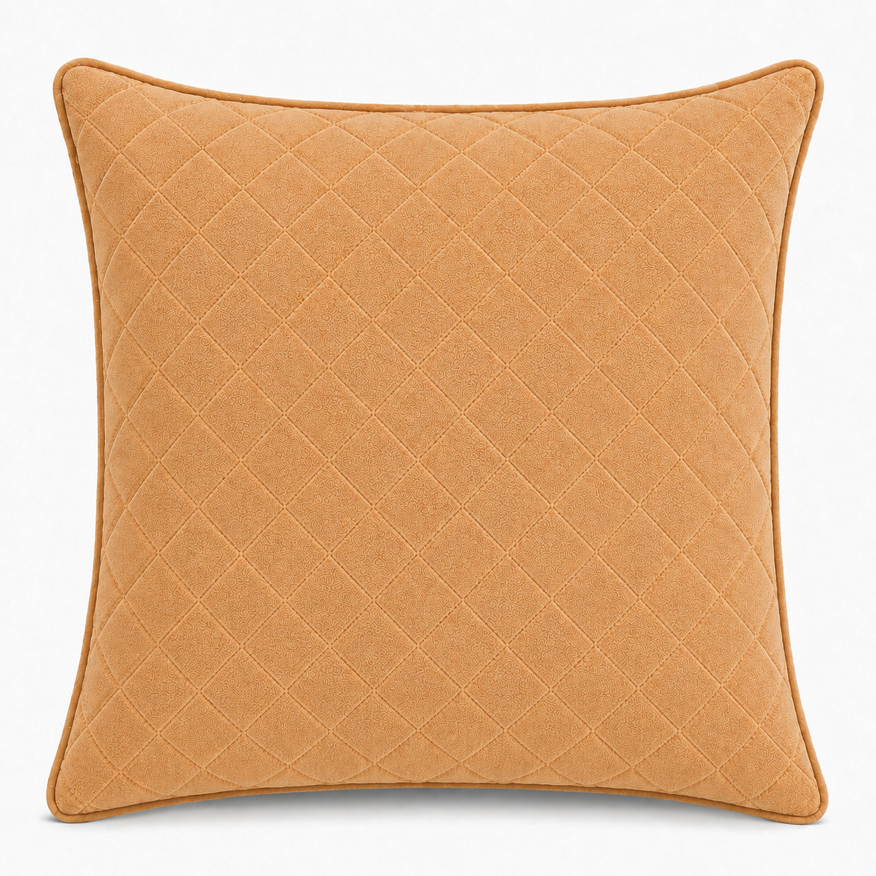 Cushion F+H Quilted Velvet Caramel 50x50cm