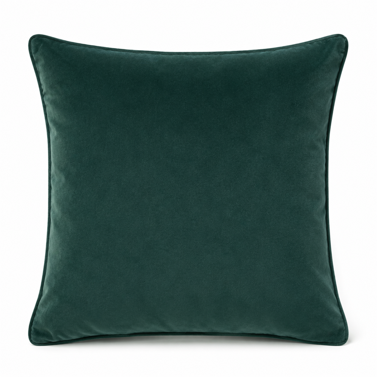 Cushion F+H Velvet Plain Evergreen 45x45cm Back in Oct