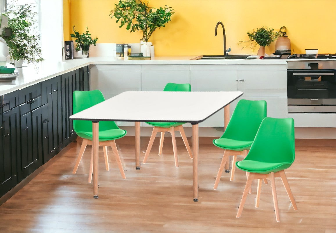 Dining Set Eames Green - 4 Chairs / Rectangle Table - Pre order for early April Delivery - Fervor + Hue