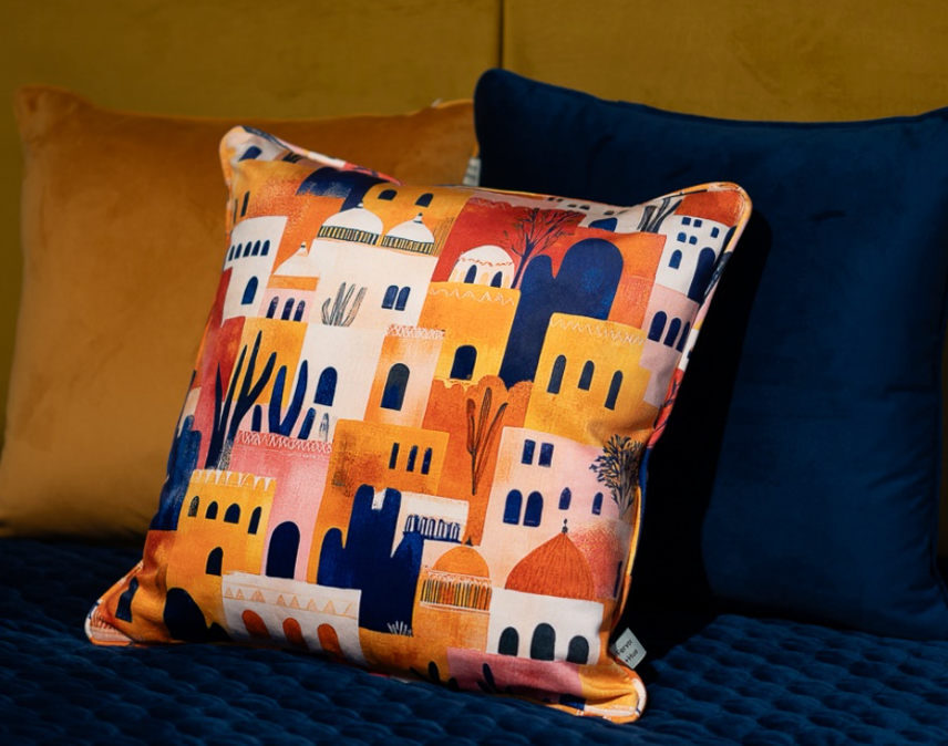 Cushion F+H Velvet Exotic Village