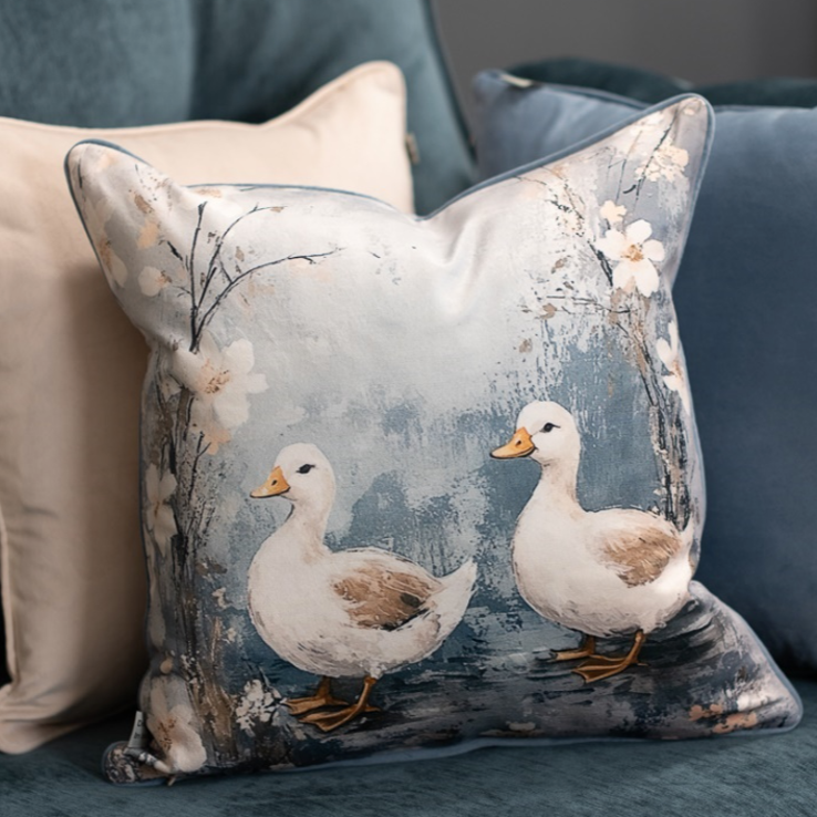 Cushion F+H Velvet Vintage Duck Pair