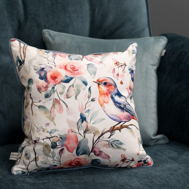 Cushion F+H Velvet Vintage Rose Garden