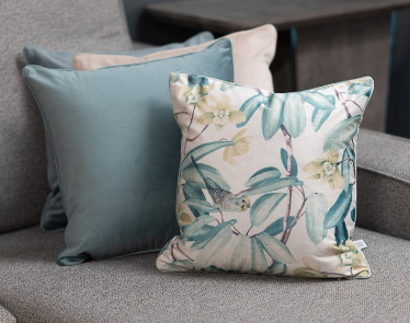 Cushion Chenille Print Misty Dawn