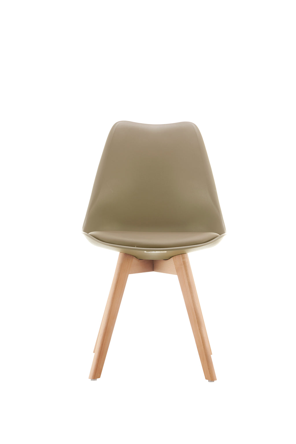 Eames Style Dining Chairs Taupe with padded seat - Available this March Pre order now