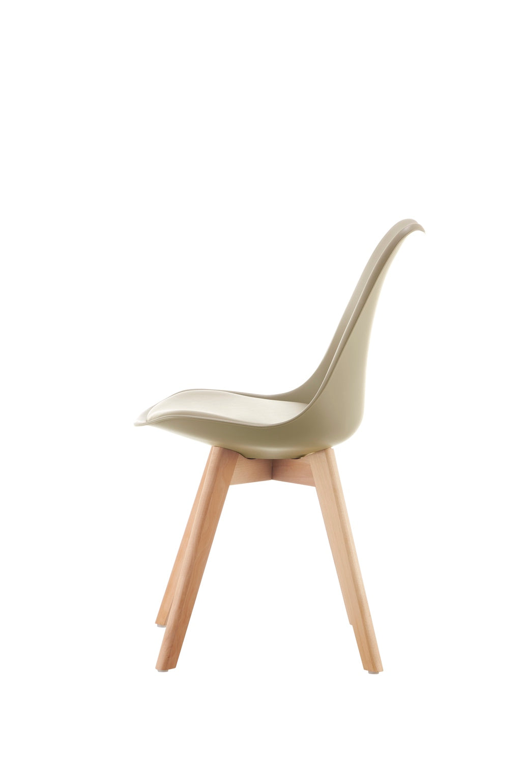 Eames Style Dining Chairs Taupe with padded seat - Available this March Pre order now