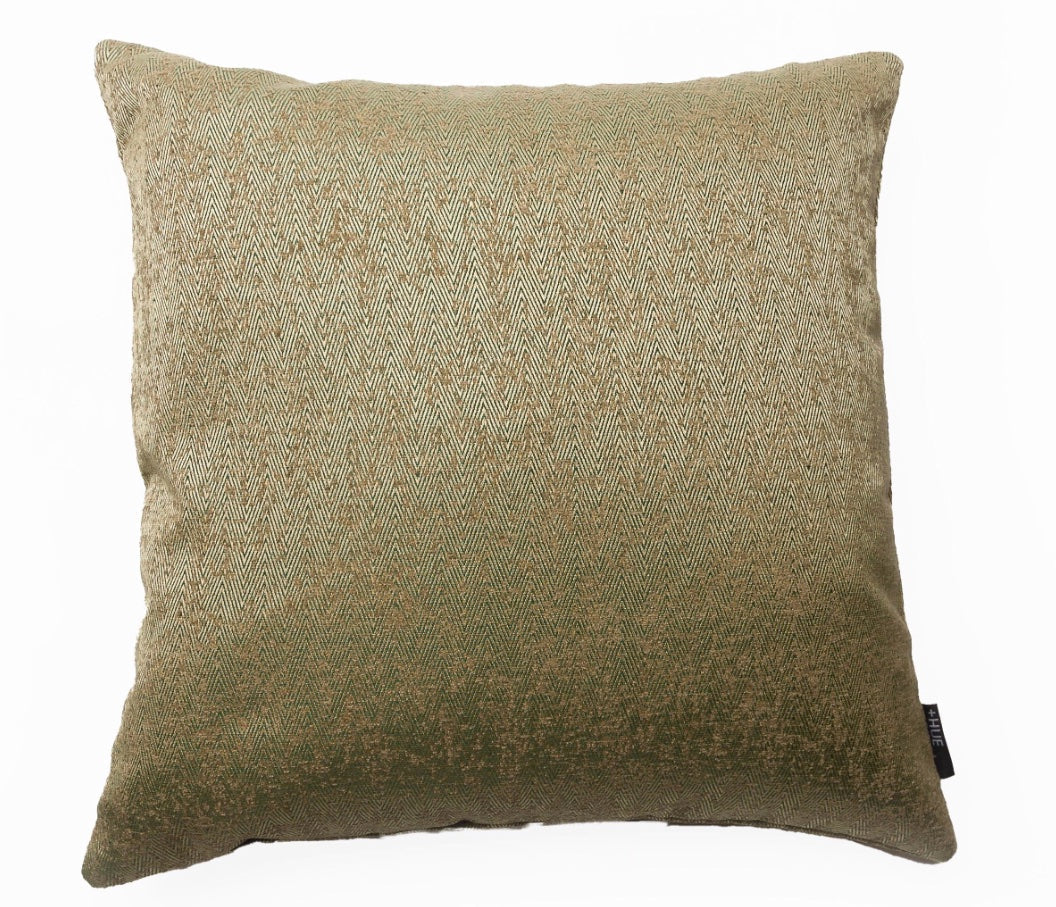 Cushion Luxury Herringbone Emerald