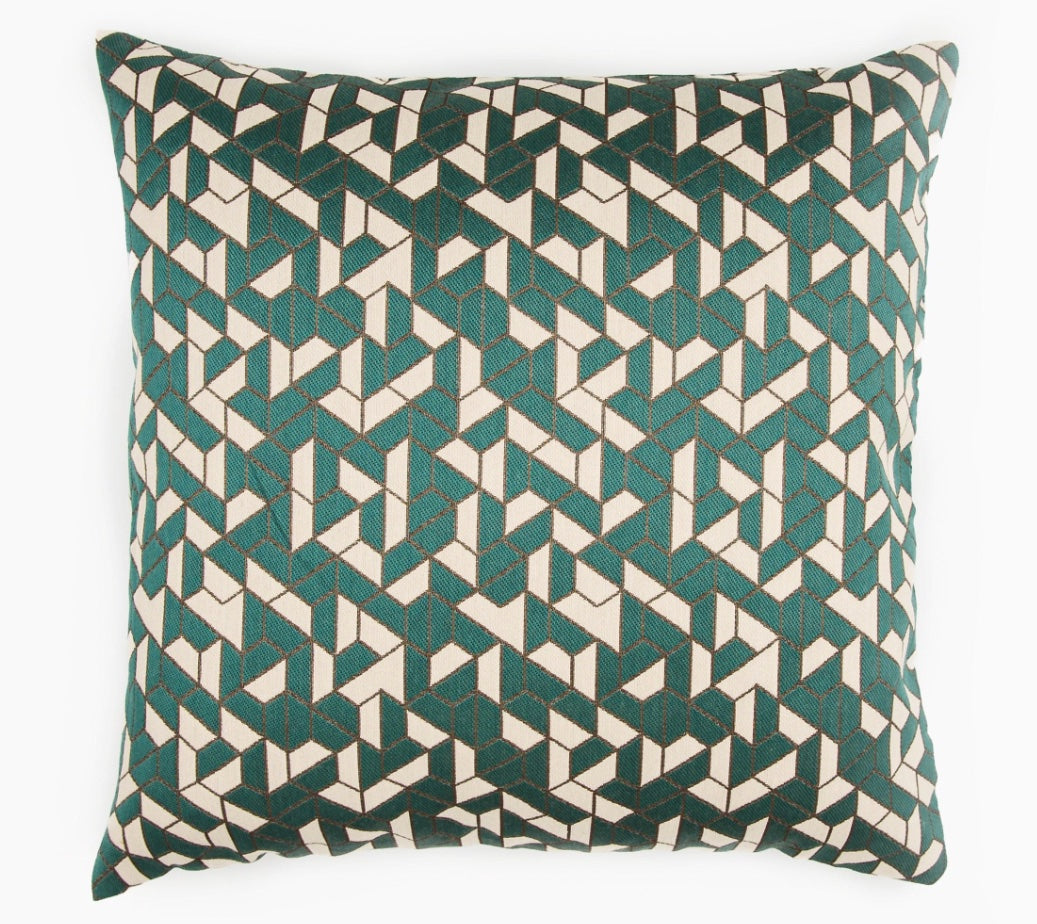 Cushion Geo Block Emerald