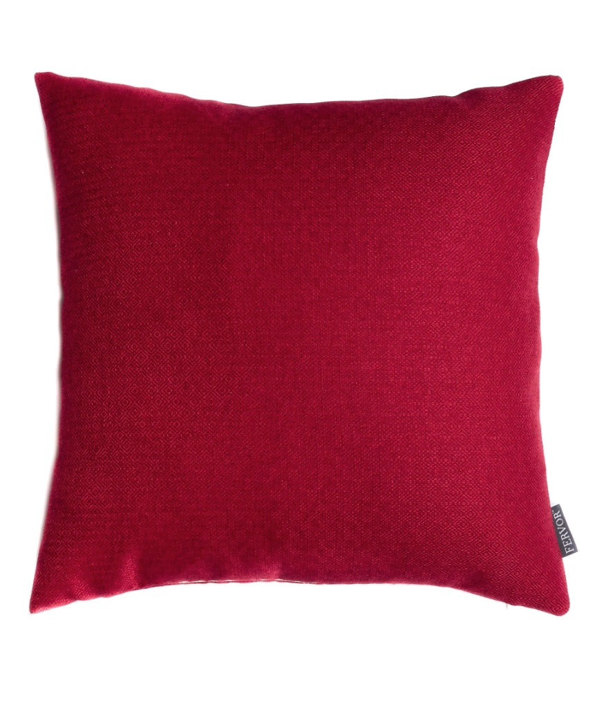 Cushion Diamond Weave Burgundy