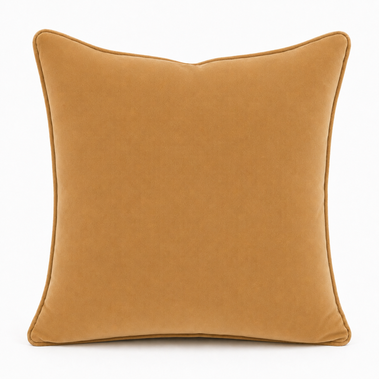 Cushion F+H Velvet Plain Caramel 45x45cm