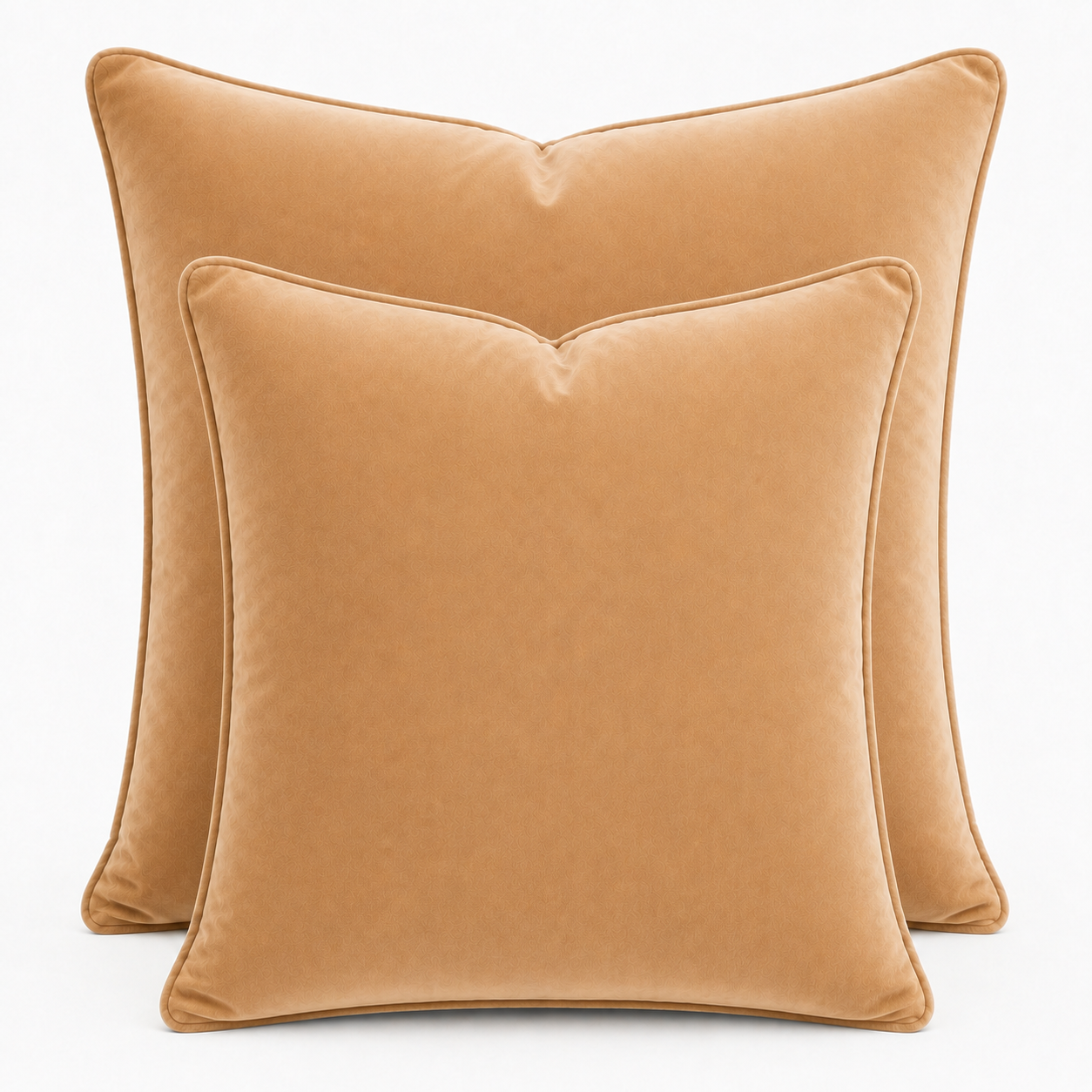 Cushion F+H Velvet Plain Caramel 50x50cm