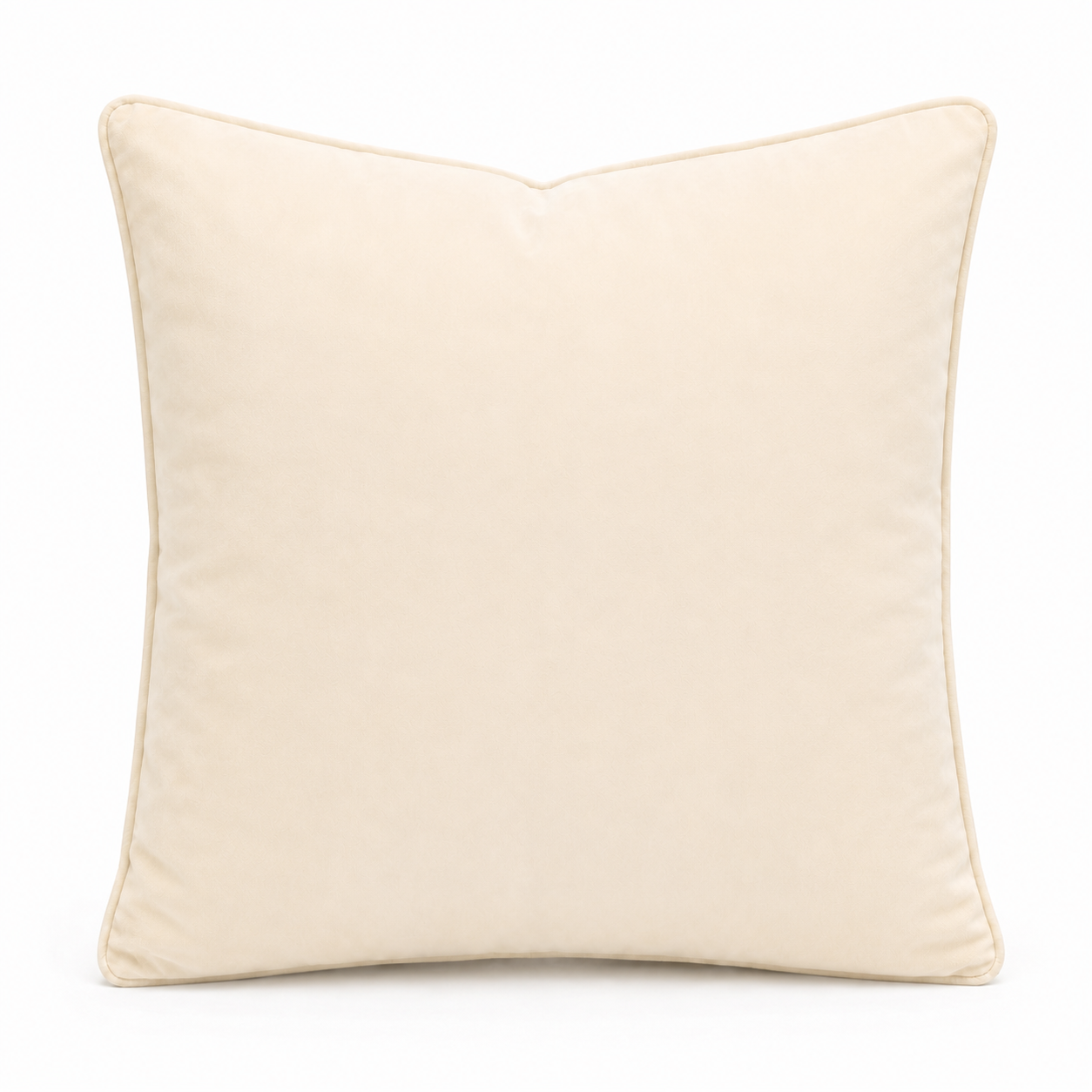 Cushion F+H Velvet Plain Cream 50x50cm