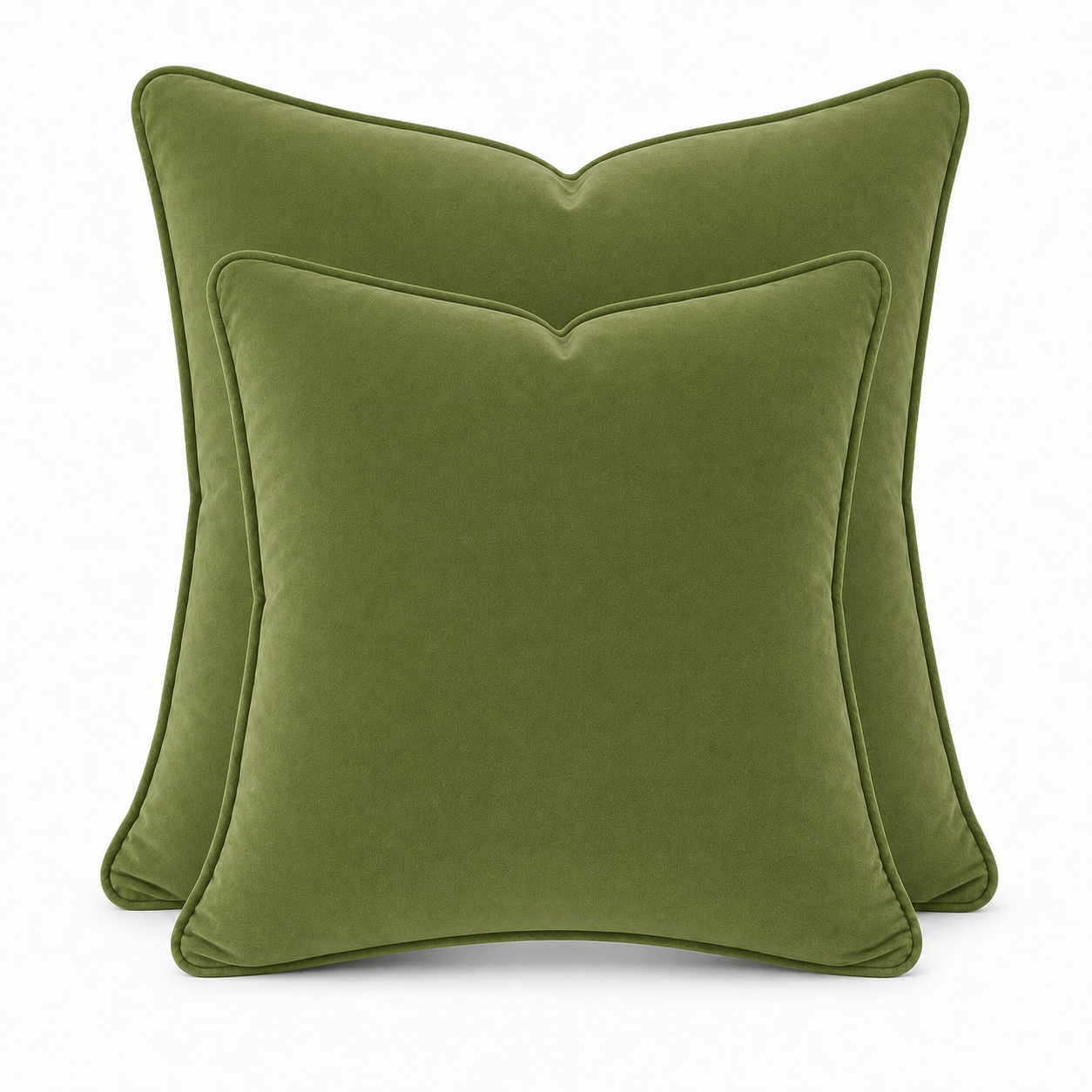 Cushion F+H Velvet Plain Moss Green 50x50cm