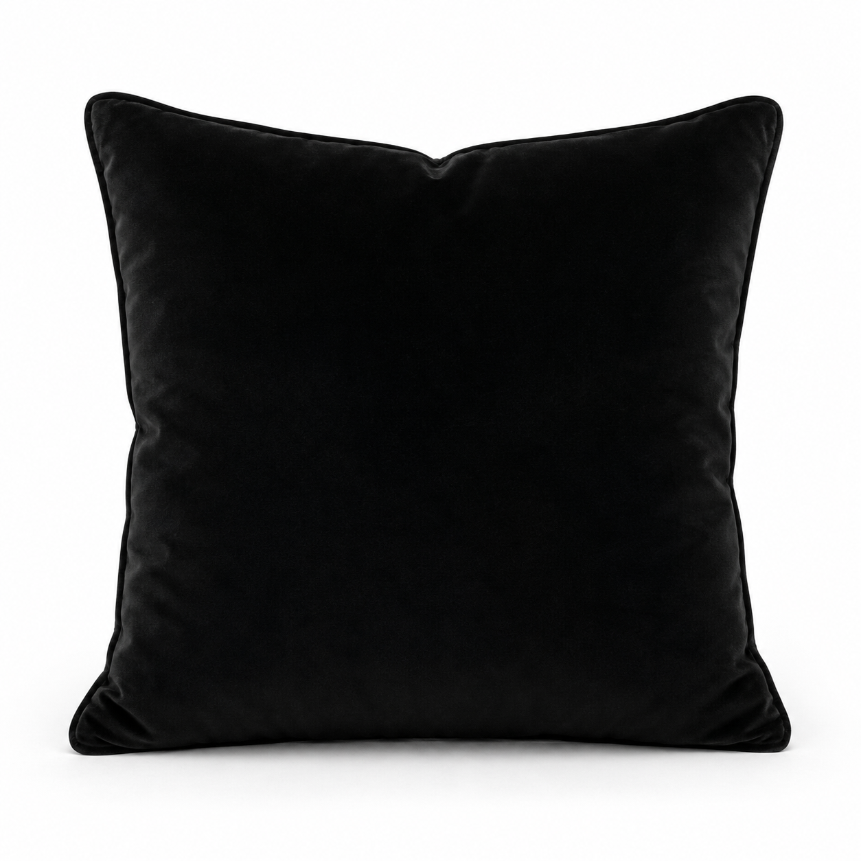 Cushion F+H Velvet Plain Black 45x45cm