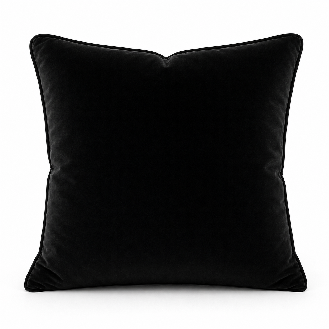Cushion F+H Velvet Plain Black 50x50cm