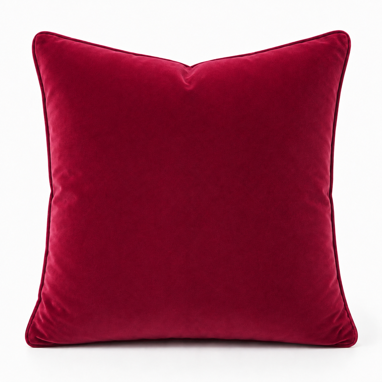 Cushion F+H Velvet Plain Ruby 50x50cm