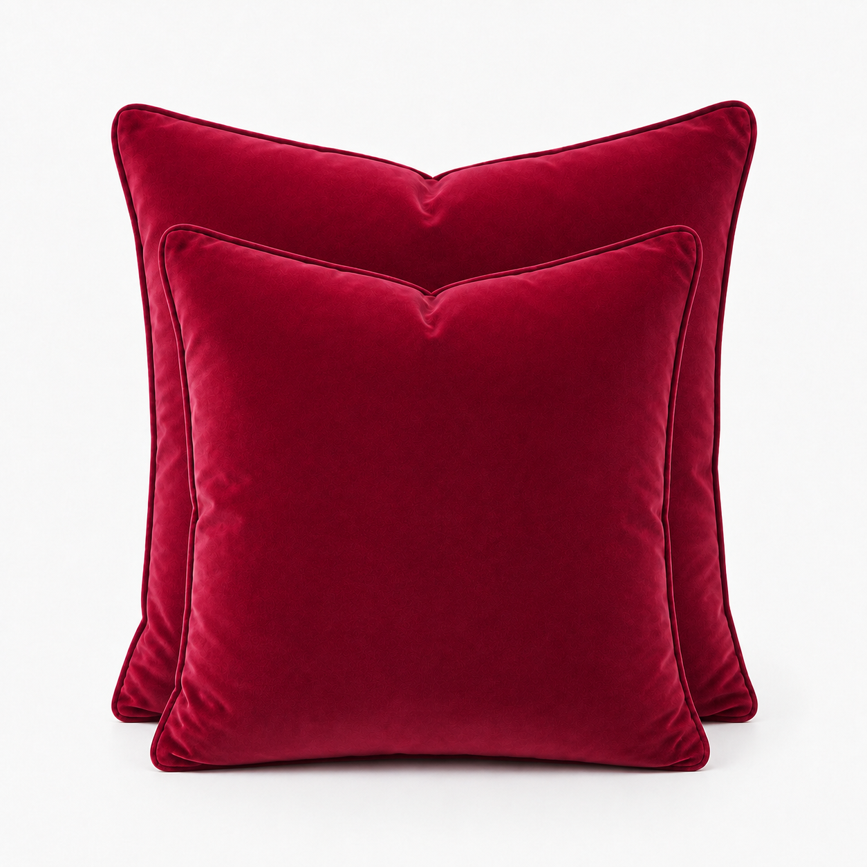 Cushion F+H Velvet Plain Ruby 50x50cm