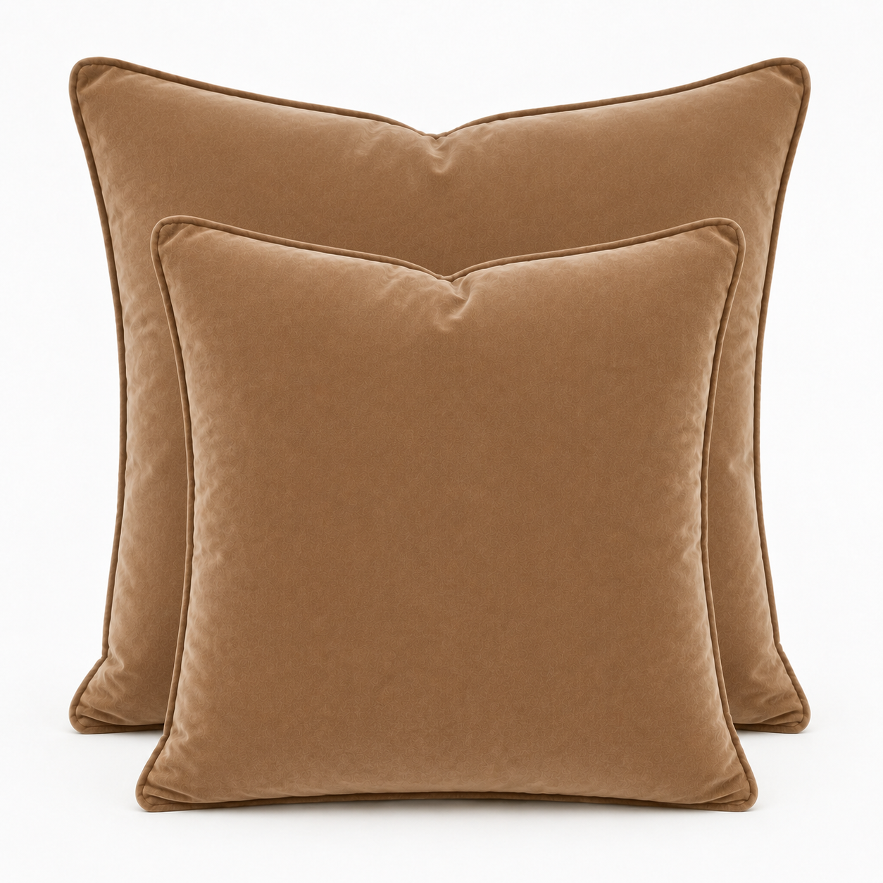 Cushion F+H Velvet Plain Warm Beige 50x50cm