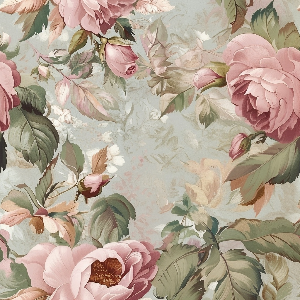 Cushion F+H Velvet Cottage Rose Trail