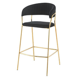 Spark Barstool Chair Velvet Black - Fervor + Hue