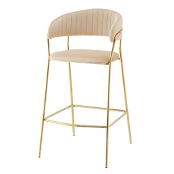 Spark Barstool Chair Velvet Beige - Fervor + Hue