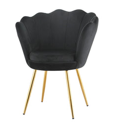 Shell Arm Chair Velvet Black - Fervor + Hue