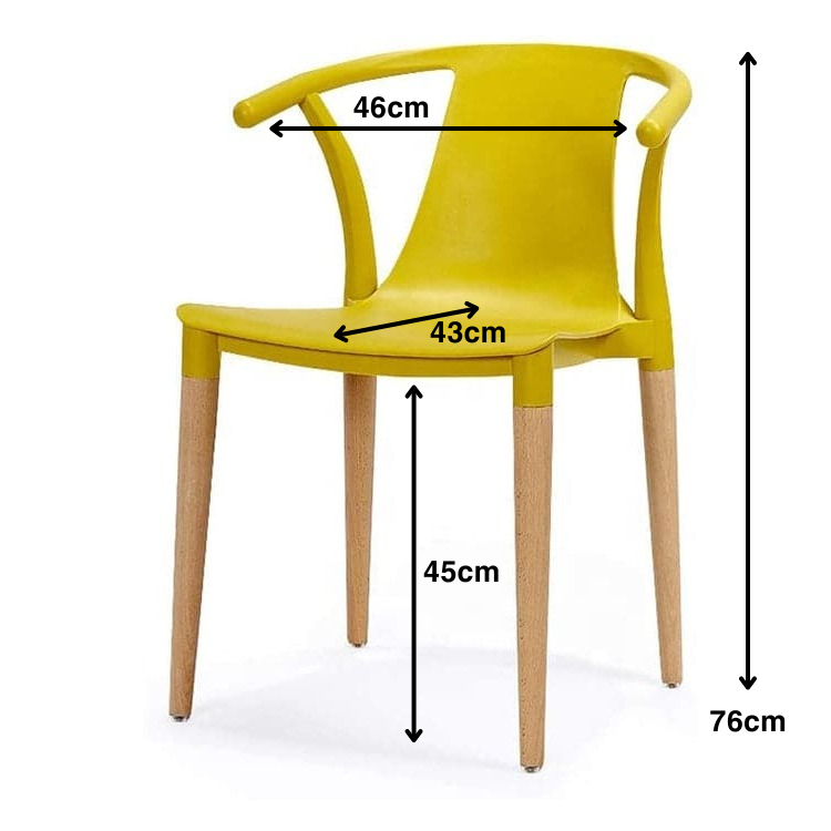 Daisy T Curve Chair Mustard Yellow - Fervor + Hue