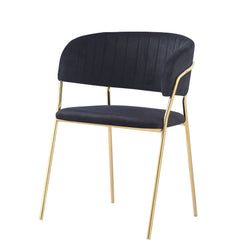 Ada Chair Velvet Black - Fervor + Hue