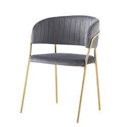 Ada Chair Velvet Grey - Fervor + Hue