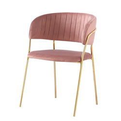 Ada Chair Velvet Pink - Fervor + Hue