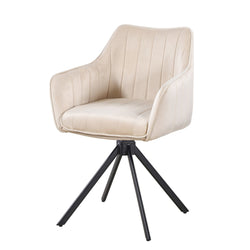 Alex Arm Chair Velvet Beige - Fervor + Hue