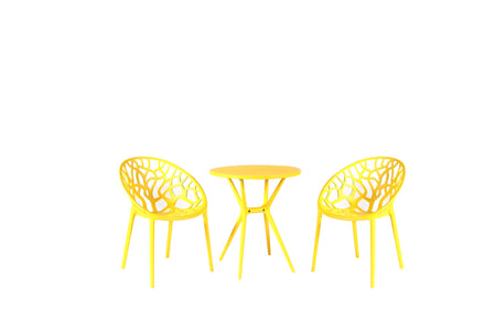 Millie Trellis Garden Furniture Set - Yellow - Fervor + Hue