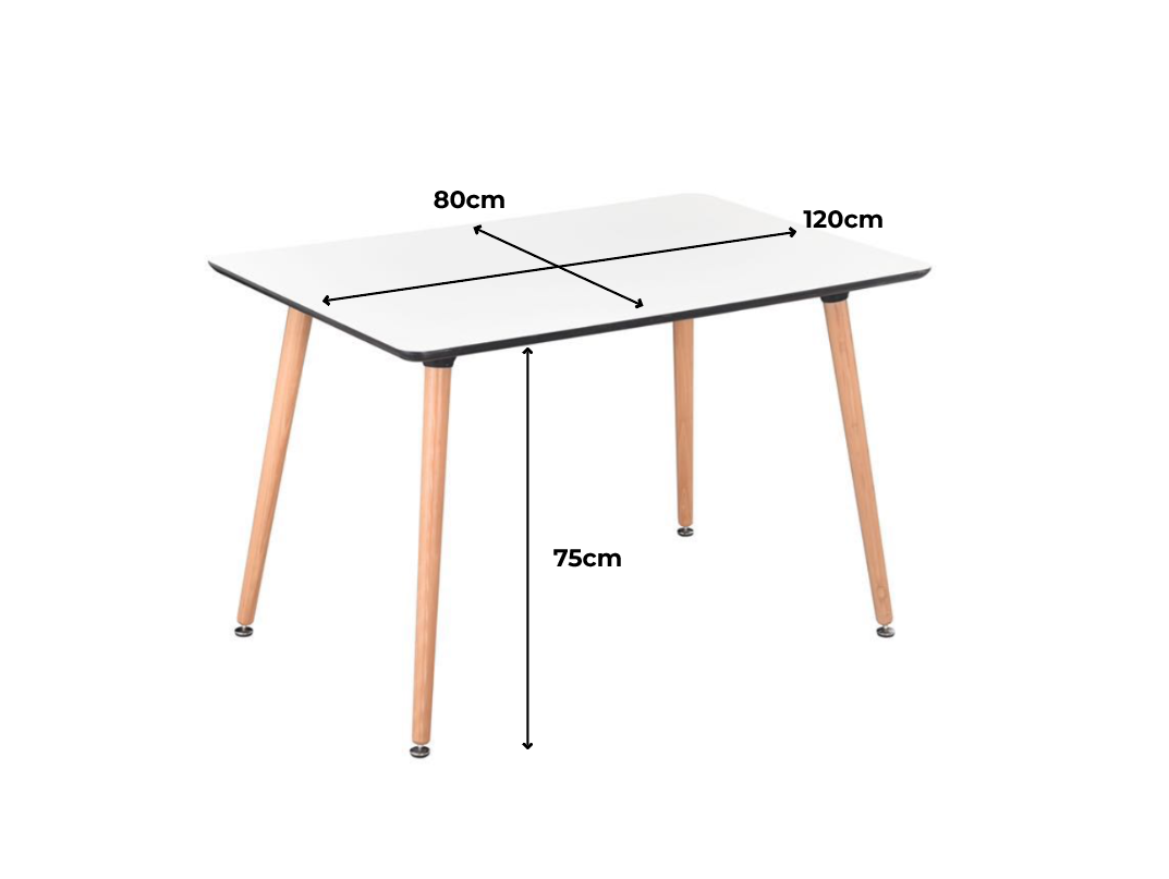 Eames Style Dining Table Rectangle - scratch proof surface - Collection Only - Fervor + Hue