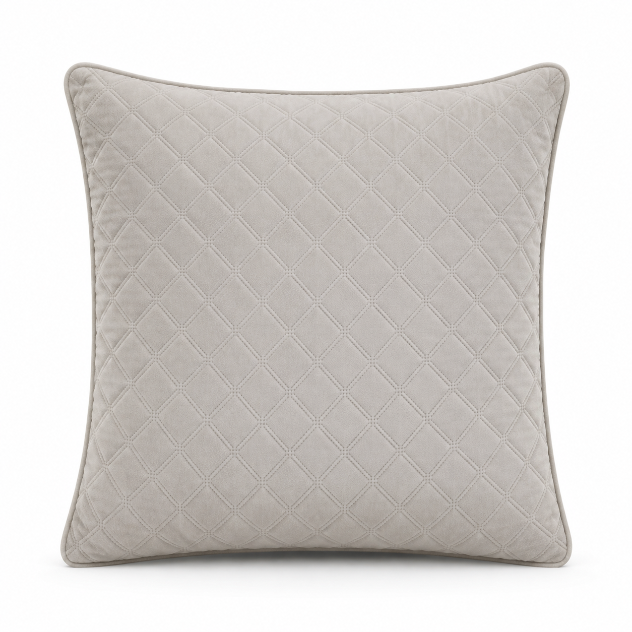 Cushion F+H Quilted Velvet Mocha 50x50cm