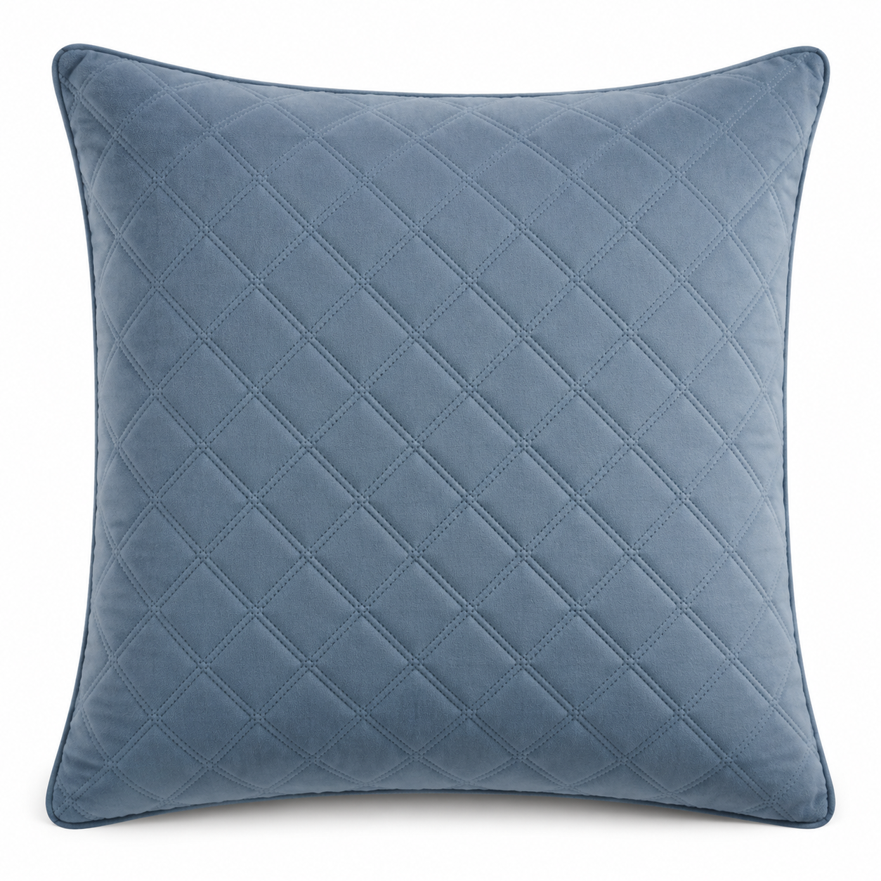 Cushion F+H Quilted Velvet Gentle Blue 50x50cm