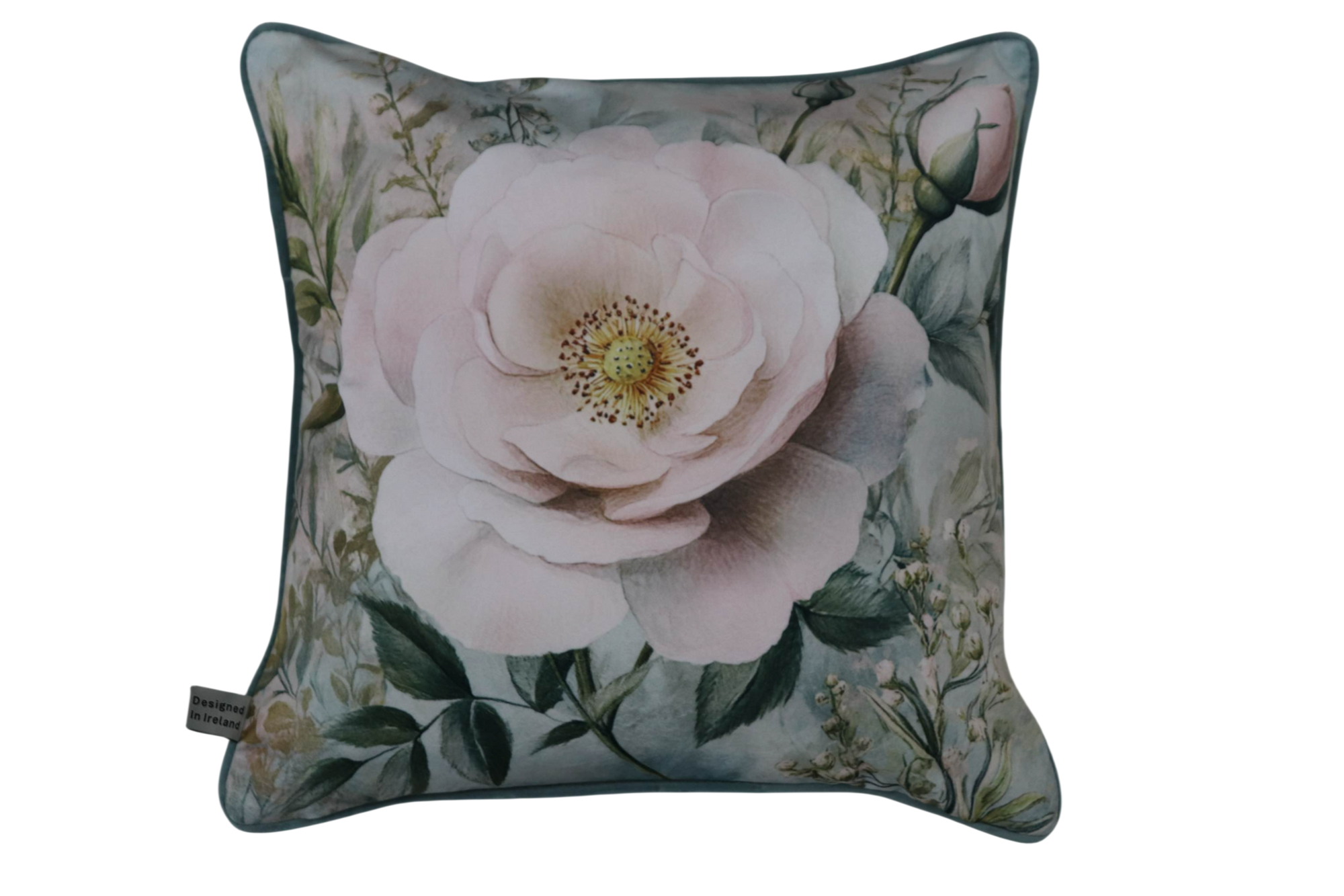 Cushion F+H Velvet  Vintage Floral Sage