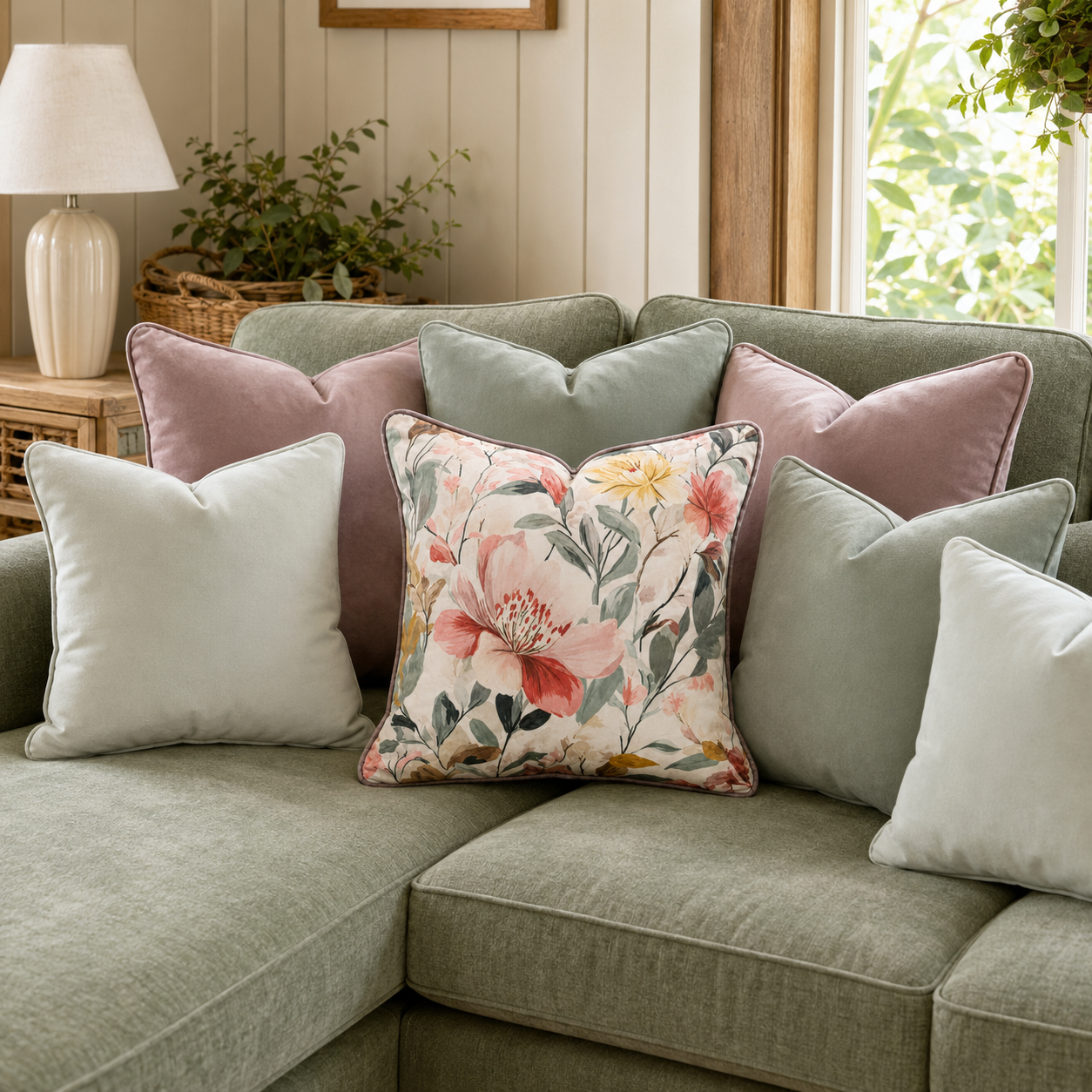 Cushion F+H Velvet Floral Delight