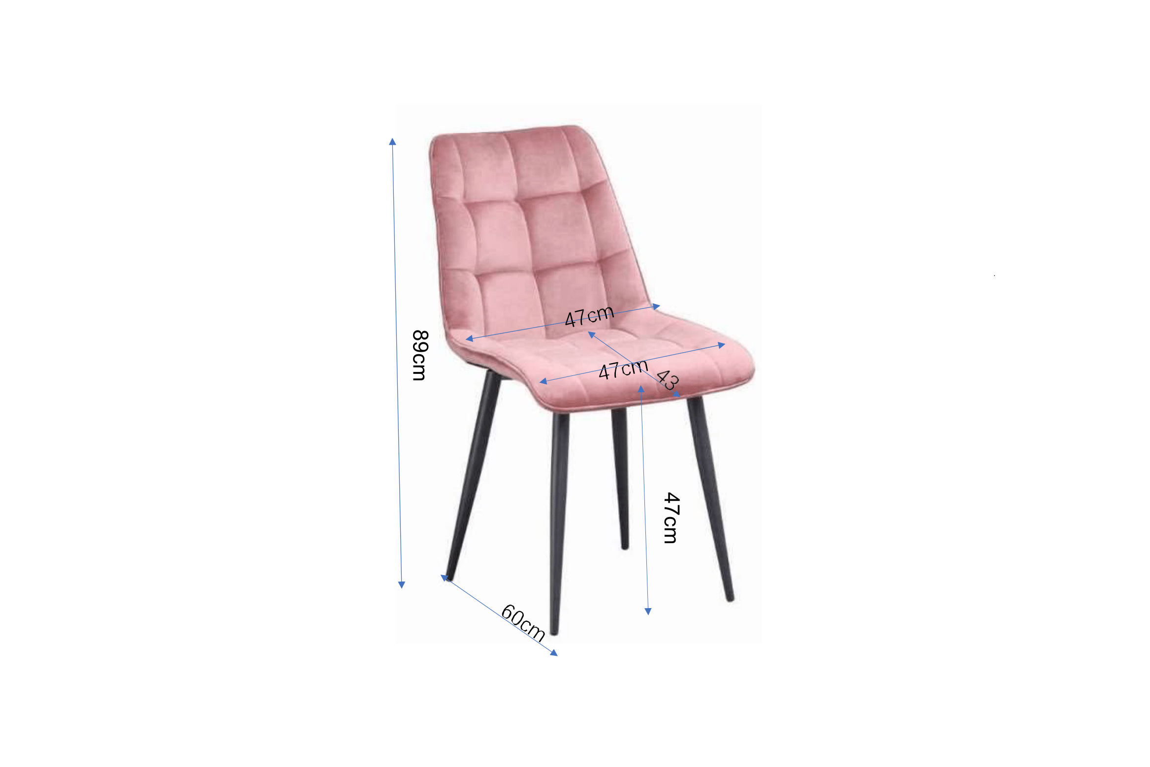Coral Chair Velvet Grey - Fervor + Hue