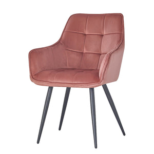 Luca Arm Chair Velvet Pink - Fervor + Hue