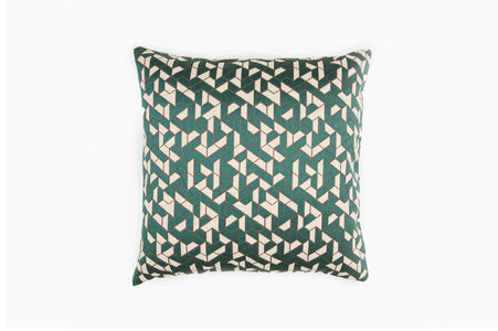 Cushion Geo Block Emerald - Fervor + Hue