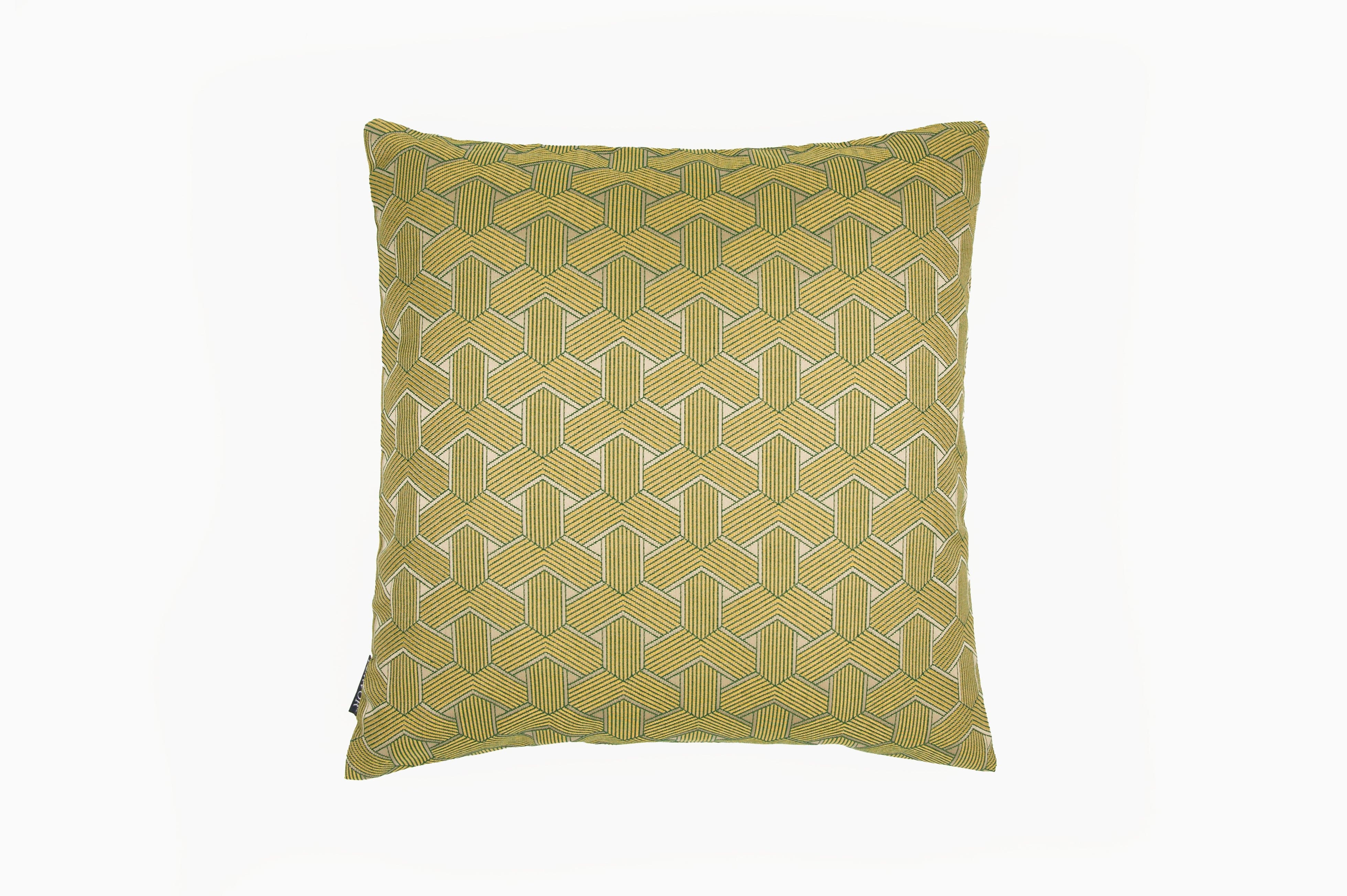 CUSHION GEO JUNCTION GREEN - Fervor + Hue