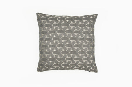 Cushion Geo Junction Grey - Fervor + Hue