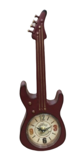 Clock Novelty Guitar Mini 50355 Red - Fervor + Hue
