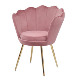 Shell Arm Chair Velvet Pink - Fervor + Hue