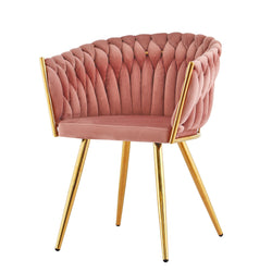 Rosa-B Arm Chair Velvet Pink - Fervor + Hue