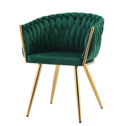 Rosa-B Arm Chair Velvet Green - Fervor + Hue