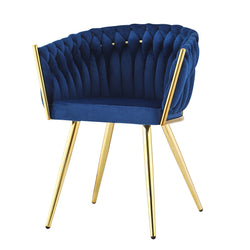 Rosa-B Arm Chair Velvet Blue - Fervor + Hue